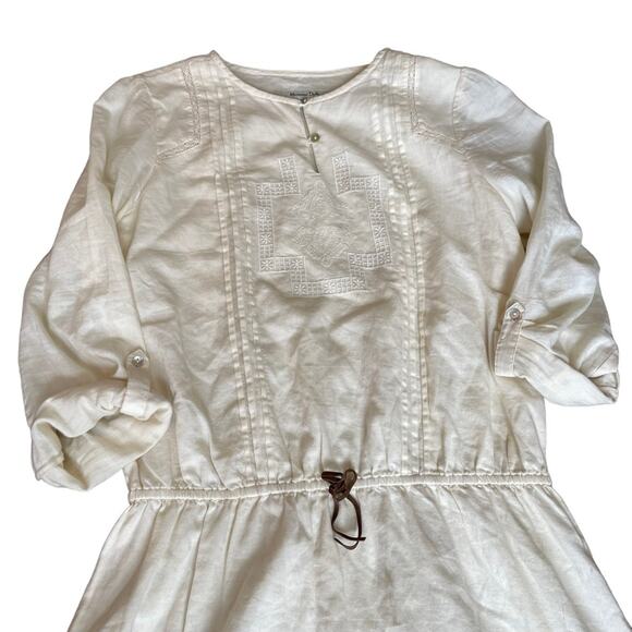 Massimo Dutti Girls Ivory Dress Lined Long Sleeve Size 13-14 Years - Picture 5 of 10